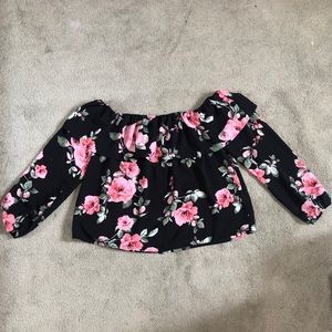 Off the shoulder floral top